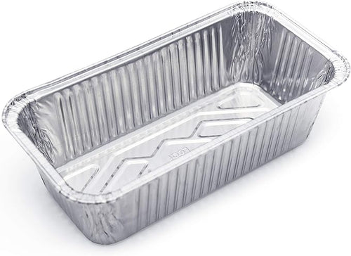 (100 Pack) Premium 2-LB Bread Loaf Baking Pans - 8.5" x 4.5" x 2.5" l Heavy Duty l Disposable Aluminum Foil Tins for Cakes Meatloaf Lasagna