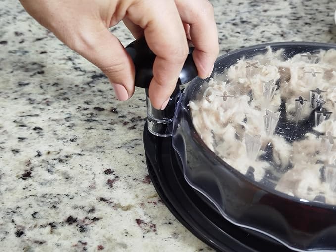 Naluva Home Tools - 3-in-1 Meat Shredder Claws Kit with Serving Tongs & Brush | Effortless Hand Shredder for Chicken, Pulled Pork & Meal Prep | Non-Slip Base