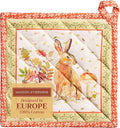Maison d' Hermine Pot Holders 100% Cotton Heat Resistant Potholders 8" x 8" Hot Pads with Loop for Thanksgiving Christmas Decorations BBQ Cooking Baking Handling Hot Pans (Pack of 1, Pumpkin Passion)