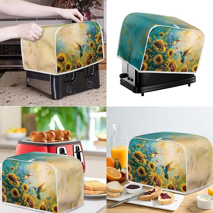 Hummingbird Dust Cover for Coffee Maker Kitchen Blender Cover Flower Bread Maker Toaster Oven Dustproof Protector Covers