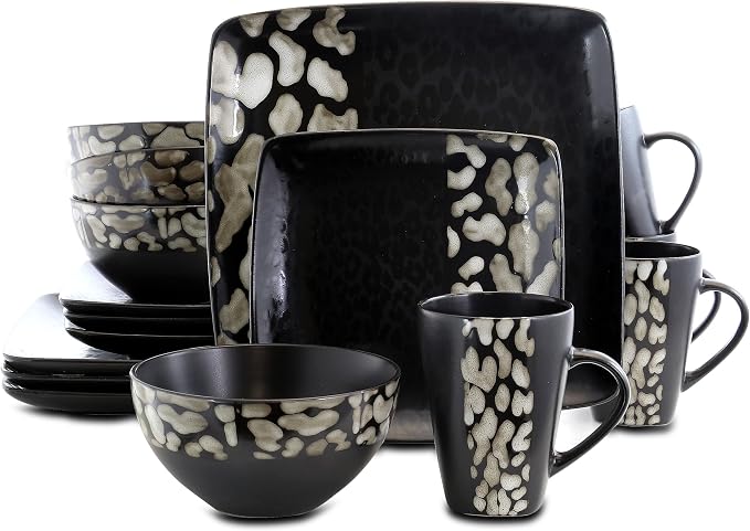 Elama's Savannah 16 Piece Stoneware Dinnerware Set
