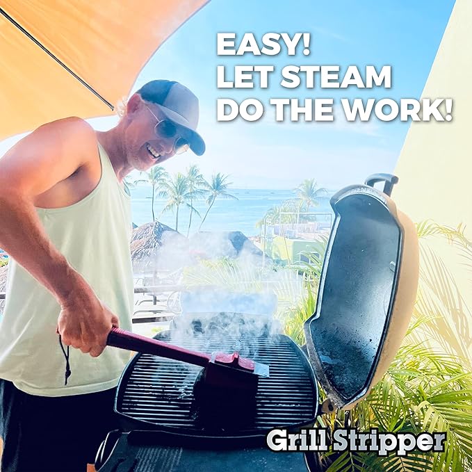 GRILL STRIPPER Bristle Free Grill Brush (Removable Sponge)