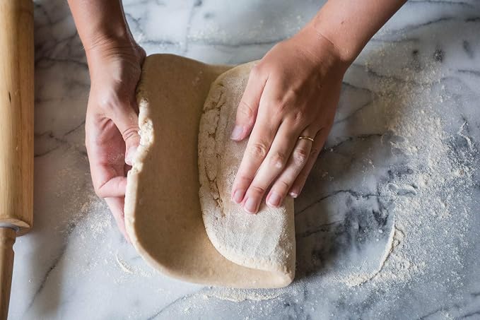 Fox Run Marble Pastry Board, 16" x 20" Natural White Marble Dough Board | Large Marble Board | Baking Essential | Perfect for Dough & Pastries | Marble Charcuterie Board | Naturally Cool & Nonstick