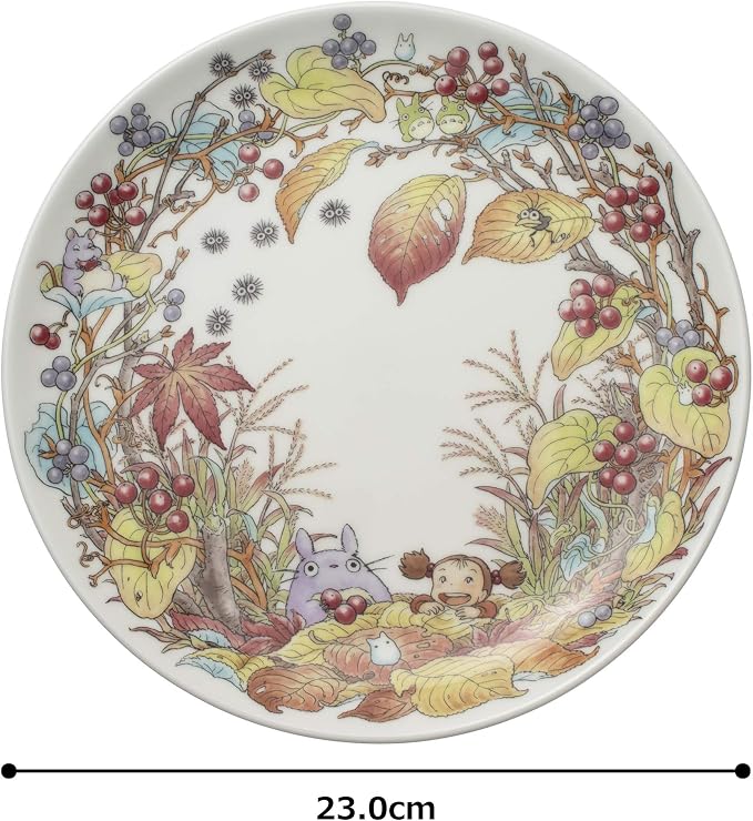 Noritake T50116A/4660-6 My Neighbor Totoro Plate 9.1 inches (23 cm), Chicken Thorns, Microwave Safe, 1 Piece