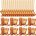Sieral 36 Pcs Cowboy Boot Shot Glasses on Beaded Necklace Plastic Reusable Cowgirl Shot Boot Glasses Necklace Party Cups for Cowboy Cowgirl Bachelorette Carnival Western Birthday (Transparent Brown)