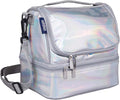 Wildkin Kids Two Compartment Insulated Lunch Bag – Keeps Food Hot or Cold, Easy-Clean Lining, Leak-Resistant & BPA-Free – Boys & Girls, Ideal for School, Travel & Daycare – Holographic