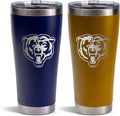 The Memory Company Officially Licenced NFL 30OZ Tumbler Set - 2-Pack Home & Away Stainless Steel Insulated Tumblers with Straws, Double Wall Vacuum Sealed Football Fan Drinkware