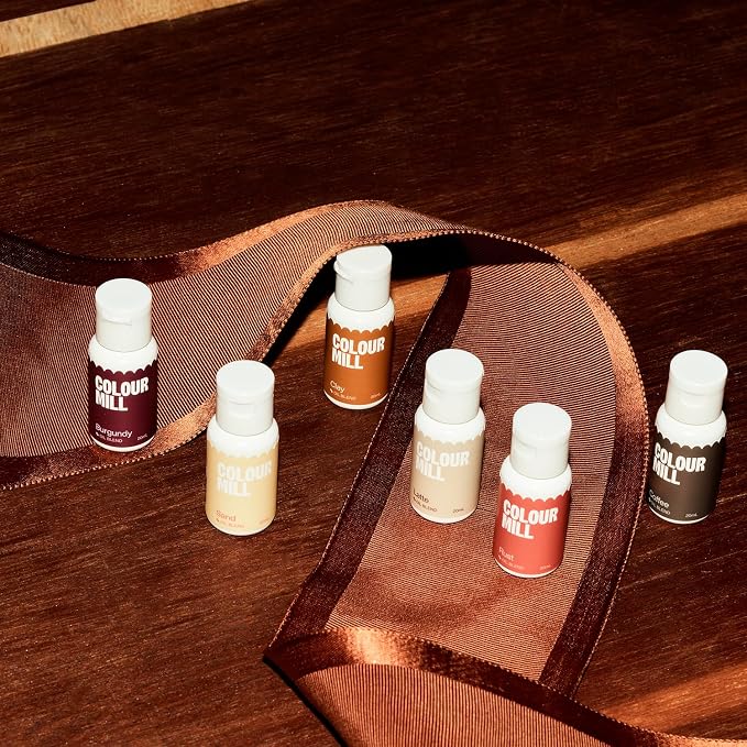 Colour Mill Oil Blend Food Coloring, Outback Pack - 20 Milliliters Each of 6 Colors: Burgundy, Clay, Coffee, Latte, Rust and Sand