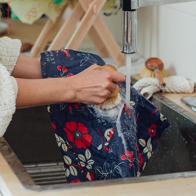 Bee's Wrap Beeswax Wraps for Bread - Beeswax Bread Wrap for Sourdough & Bread Storage - Plastic Free Made in USA Reusable Natural Food Wrap - Botanical