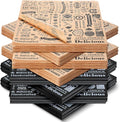 Marspark Deli Wax Paper Sheets 12 x 12 Inches Square Grease Resistant Tray Basket Liners Hot Dog Wrappers Newsprint Water and Grease Proof Sandwich Wrapping for Food Baking (Brown Black White,200 Pcs)