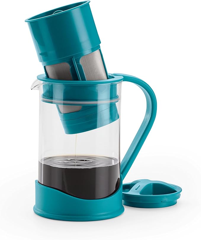 BonJour 50.7oz Cold Brew Coffee Maker, Aqua