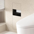 Recessed Bathroom Trash Can & Toilet Paper Holder Tile-Friendly Built-in Hidden Garbage Bin Stainless Steel Recessed Storage Cabinet Shower Nich for Toilet Bathroom Hotel,D
