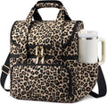 LOVEVOOK Insulated Lunch Bag for Women,Large Double Deck Adult Lunch Box,Teacher Lunch Tote Bag with Cup Holder,Leakproof Cooler Bag with Adjustable Shoulder Strap for Work Picnic Beach,Larger 15L