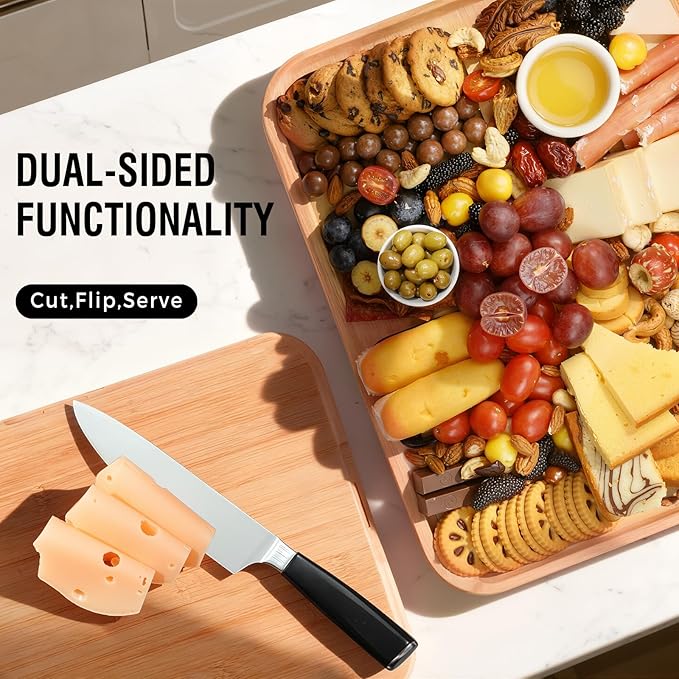Renmxj Charcuterie Board with Clear Lid, Travel Portable Cheese Board Charcuterie Box Cutting Boards for Kitchen, Picnic and Party, House Warming Gifts New Home (Black, 6 Compartments)