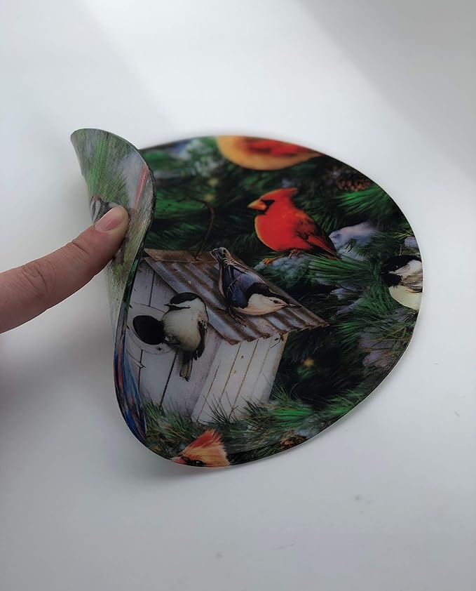 Andreas Silicone Bird House 8" Non-Slip Trivet/Pot Holder – Cotton Fabric Encapsulated in Silicone – Heat Resistant to 600°F – Flexible, Dishwasher Safe – Made in The USA, TR-391