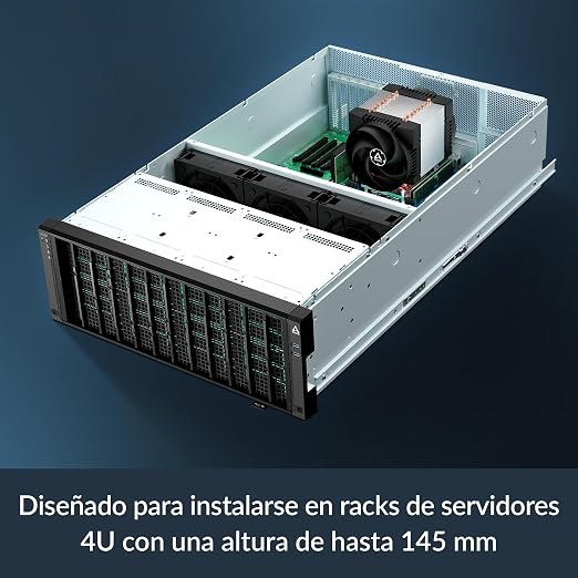 ARCTIC Freezer 4U-Altra - CPU Cooler for Ampere Altra LGA4926, 2 x 120 mm PWM Fans (400–2300 RPM), 8 Heatpipes, Double Ball Bearing, 4U Rack Compatible
