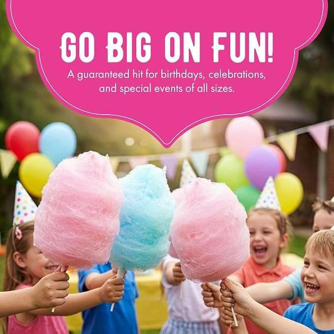 The Candery Cotton Candy Floss Sugar 6lbs 96oz Jars - 2 Pack Strawberry and Raspberry