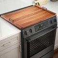 TIDITA Acacia Wood Stove Top Covers for Electric Stove - Wooden Noodle Board for Gas Stovetop - Stove Top Covers for Gas Burners - Wooden Kitchen Sink Cover for Counter Space & Decorative Tray