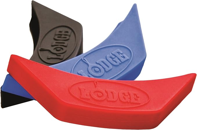 Lodge Cast Iron Serving Pot and Silicone Assist Handle Holder Bundle