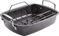 Circulon Ultra-Lasting Nonstick Roasting Pan with Rack, Roaster Pan with Easy Serve Rack, 17-Inch x 13-Inch, Black