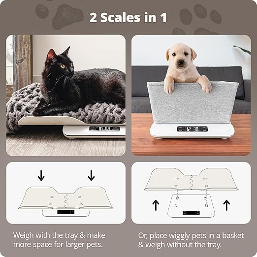 Greater Goods Digital Pet Scale, Accurately Weigh Your Kitten, Rabbit, or Puppy with a Wiggle-Proof Algorithm, Great Option as a Scale for Small Animals, Designed in St. Louis