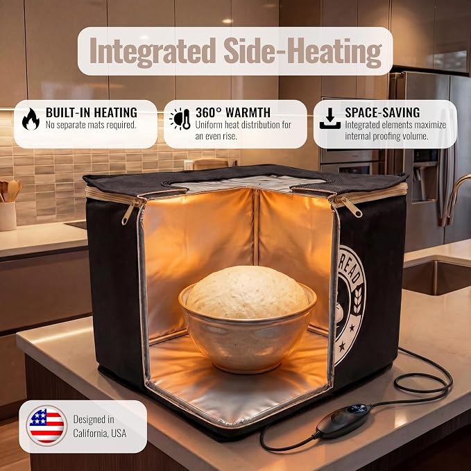 Cozy Bread® Proofer | Sourdough Proofing Box with Thermostat Control, Collapsible Bread Proofer for Dough Fermentation | USA Brand