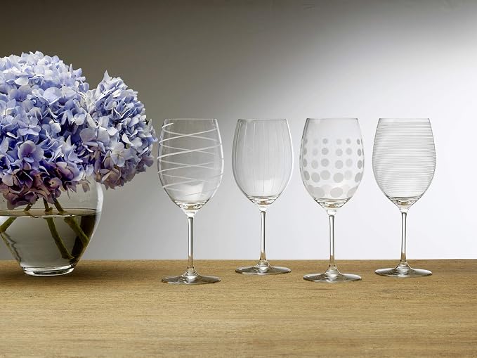 Mikasa Cheers Bordeaux Wine Glass, Set of 4, 24 Ounce, Clear