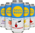 Funky Junque Bachelorette Party Favors Slim Can Cooler, Funny Bridesmaid & Bride Gifts for Girls Trip, Bridal Shower Decorations & Accessories, 12 oz Skinny Can Covers - Tipsy by Noon - 5 Pack