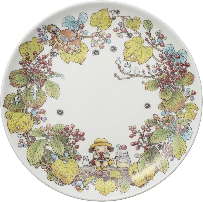 Noritake T50116A/4660-5 My Neighbor Totoro Plate 9.1 inches (23 cm), Microwave Safe, 1 Piece
