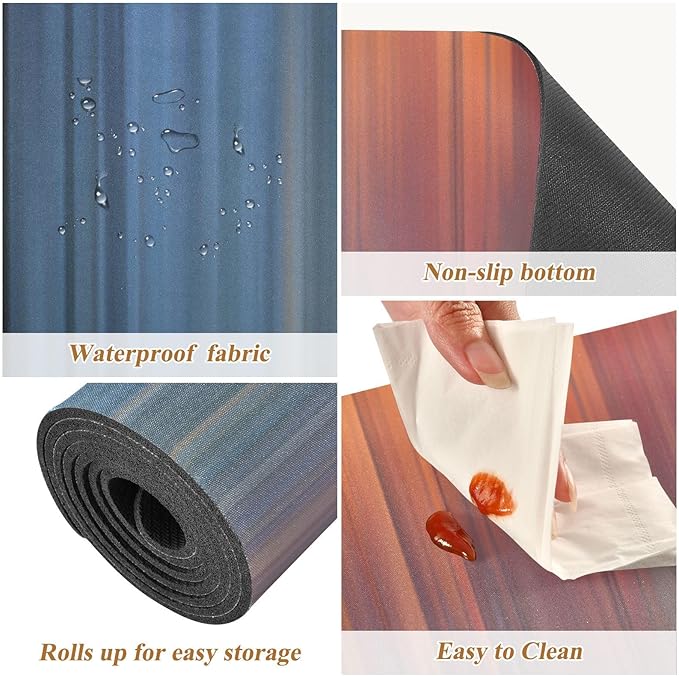 Orange Blue Gradient Stripe Trivet Table Runner Heat Resistant 230F for Hot Dishes Pots Plates Kitchen Dining Table Protector Decorative 39.37x 11.8