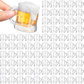 Yinder 100 Pieces 2 oz Mini Beer Mug,Plastic Mini Shot Glasses, Heavy Base Clear Reusable Beer Stein Tasting Glasses,Small Plastic Shot Cups for Party Drink, Whiskey, Tequila, Vodka