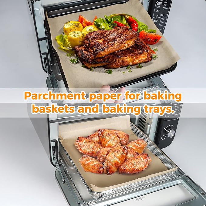 Air Fryer Accessories for Ninja DCT451 Air Fryer Oven, Baking Set with Air Fryer Basket Baking Pan Parchment Paper Disposable Airfryer Liner for Ninja DCT601 Oven