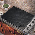 Golener Silicone Large Dish Drying Mat - 28" x 20" Stove Top Protector for Electric Stove, Food Grade, Foldable, Easy Clean, Heat-Resistant Mat for Glass Cooktop, Black