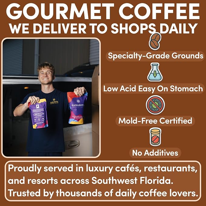 Salted Caramel Ground Coffee | Flavored Coffee Medium Roast | Sweet & Smooth Caramel with Sea Salt | Gourmet Specialty Grade | 12 oz