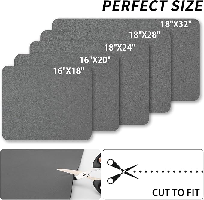 HotLive Dish Drying Mat for Kitchen Counter, Heat Resistant Drainer Mats with Non-slip Rubber Backed, Hide Stain Kitchen Super Absorbent Draining Mat, Easy to Clean Dish Rack Pad, Dark Grey 16"x18"