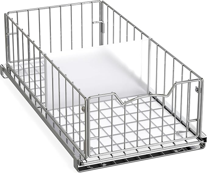 Simple Houseware 3 Tier Basket Drawer + Cabinet Pull-Out Shelf