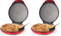 Betty Crocker Pizza Maker Plus,12" Indoor Electric Grill,Nonstick Griddle Pan for Pizzas,Quesadillas,Tortillas,Nachos and more,12" Electric Griddle for Delicious Meals and Snacks,Red,(Pack of 2)