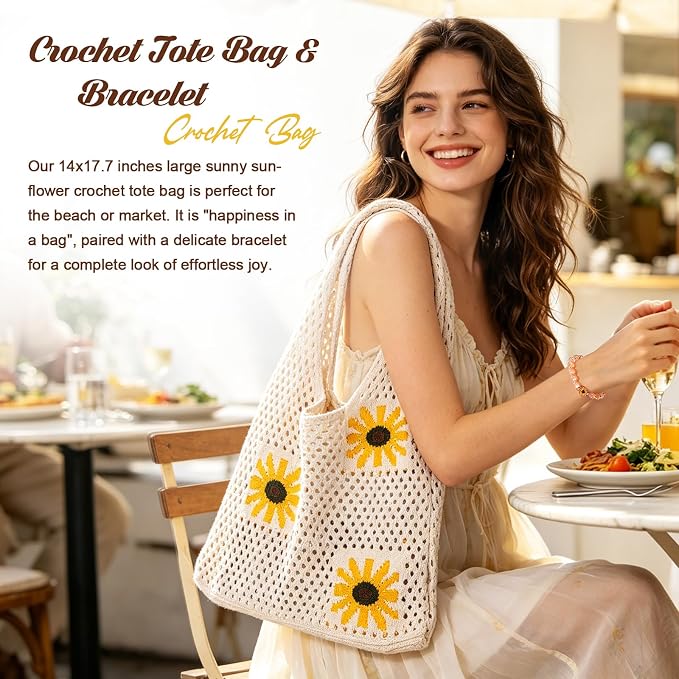 Sunflower Gifts Tote Bag Gift Set for Womens Self Care Gift - Birthday Gifts Box for Women Mom Wife Sister Daughter Friend Coworker, Sunflower Gifts Basket Sunshine Gift Box Care Package for Women Her