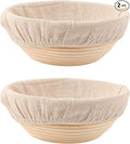 DOYOLLA Bread Proofing Baskets Set of 2 8.5 inch Round Dough Proofing Bowls and Liners Perfect Home Sourdough Bread Baking supplies
