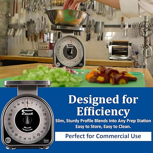 San Jamar SCMDL50 Mechanical Dial Food/Kitchen Scale, 50 lb Capacity