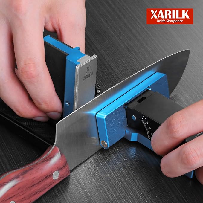 Upgraded Rolling Knife Sharpener Kit – Adjustable 10 – 40°, Removable Diamond Stones (320#, 800#, 2000#), Compact & Portable – Premium Knife Sharpening System for Kitchen & Outdoor Use