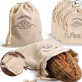 3-Pack Linen Bread Bags for Homemade Bread – Reusable Bread Storage Bags with Inner Lining – 12"x15" Sourdough Bread Bags – Eco-Friendly Baking Supplies & Gifts for Home Bakers by Simply H&K