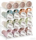 Yieach 4 Tier Waterbottle Organizer for Cabinet - Large Compartment Stackable Water Bottle Holder and Wine Bottle Rack,Acrylic Water Bottle Organizer Rack for 40 oz Stanley Cup,Yeti and Tumbler Shelf
