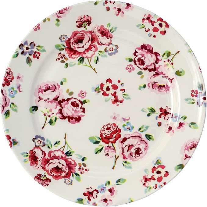 Tudor 16-Piece Premium Quality Round Porcelain Dinnerware Set, Service for 4 - FRAGRANCE ROSE, See 10 Designs INSIDE!