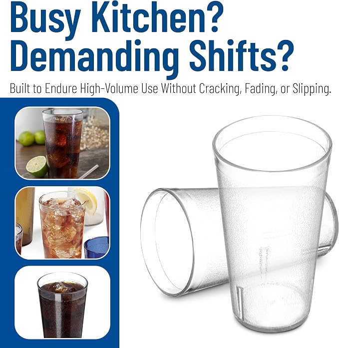 CFS Stackable™ Plastic Tumbler 20 Ounces Clear (Pack of 72)