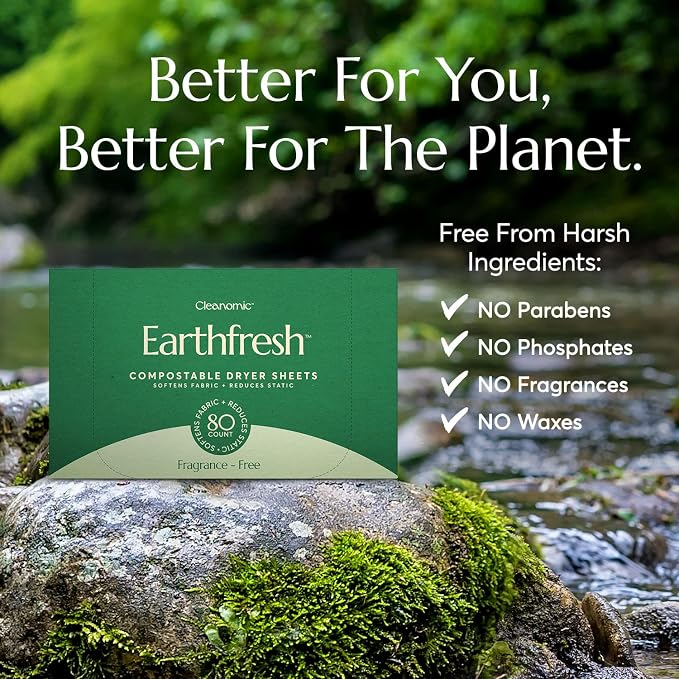 CLEANOMIC Reusable Kitchen Cloth, Wood and Flooring Cleaning Tablets & Fabric Softener Sheets Bundle