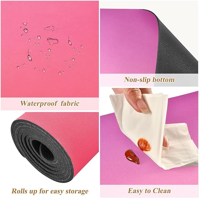 Gradient Pink Red Trivet Table Runner Heat Resistant 230F for Hot Dishes Pots Plates Kitchen Dining Table Protector Decorative 39.37 X 11.8 Inch