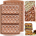 HKNMTT Chocolate Bar Mold Silicone, Large Stuffed Dubai Pistachio Deep Bar Moulds Kit 0.85 Inch Thick Big, Ideal for Homemade Making Candy Bar Bpa Free DIY Diamond Grid