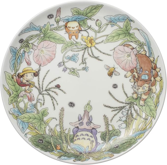 Noritake Noritake T50116A/4660-4 My Neighbor Totoro Plate 9.1 inches (23 cm), Hiruga Hiruga-Hiruga-Hiruga-Hen, Microwave Safe, 1 Piece, Bone China