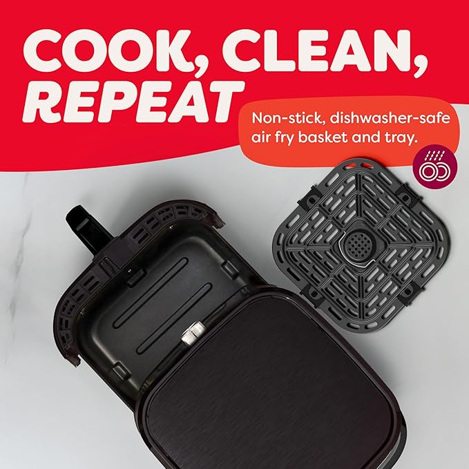 Instant Pot Vortex 6QT XL Air Fryer, 4-in-1 Functions that Crisps, Roasts, Reheats, Bakes for Quick Easy Meals, 100+ In-App Recipes, is Dishwasher-Safe, from the Makers of Instant Pot, Black